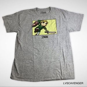 Nintendo Legend of Zelda T-Shirt Logo Size Large!